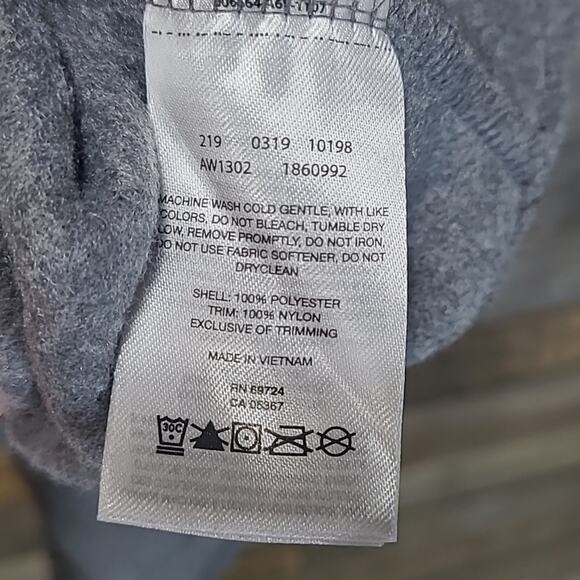 Columbia Pullover Fleece Jacket Half Snap Bentln Springs Gray White Womens 1X - Picture 9 of 9